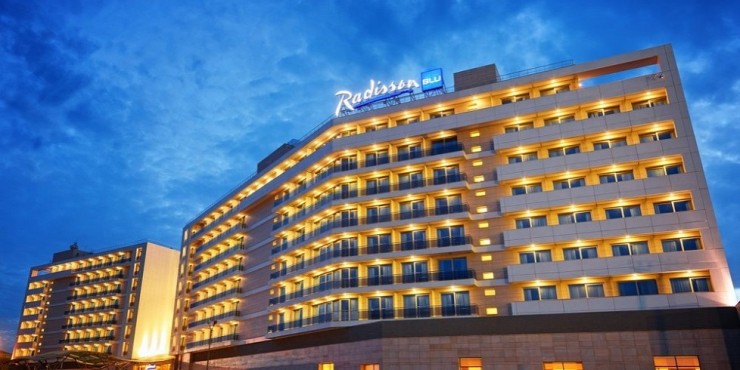 The Radisson Blu hotel and conference center in Sochi, which is hosting the IOC's Sport and the Environment conference. Completed in the first quarter of 2013, it is one example of the almost entirely brand-new infrastructure being built for the upcoming Olympic Games.