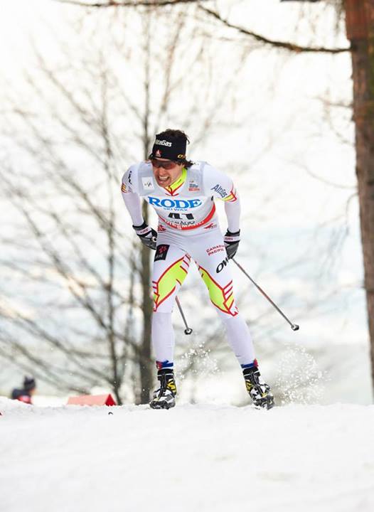 Alex Harvey racing in the World Cup individual classic sprint last weekend in Asiago, Italy. Harvey posted the 13th-fastest qualifying time but was disqualified for skating. (Photo: Fischer/Nordic Focus)