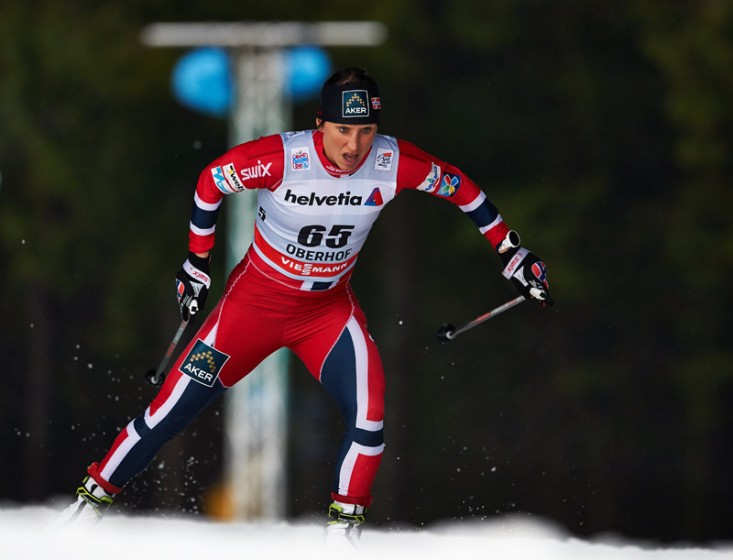 Norway's Marit Bjørgen racing to victory in the opening 3 k freestyle prologue of the 2013/2014 Tour de Ski in Oberhof, Germany. (Photo: Fischer/Nordic Focus)