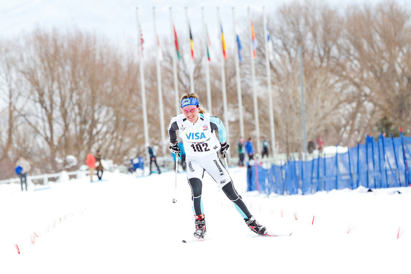 Caitlin Gregg (Team Gregg/Madshus) racing to a nearly four-minute victory in the 20 k freestyle mass start at U.S. Cross Country Championships on Jan. 8 at Soldier Hollow in Midway, Utah. (Photo: U.S. Ski Team/Sarah Brunson)