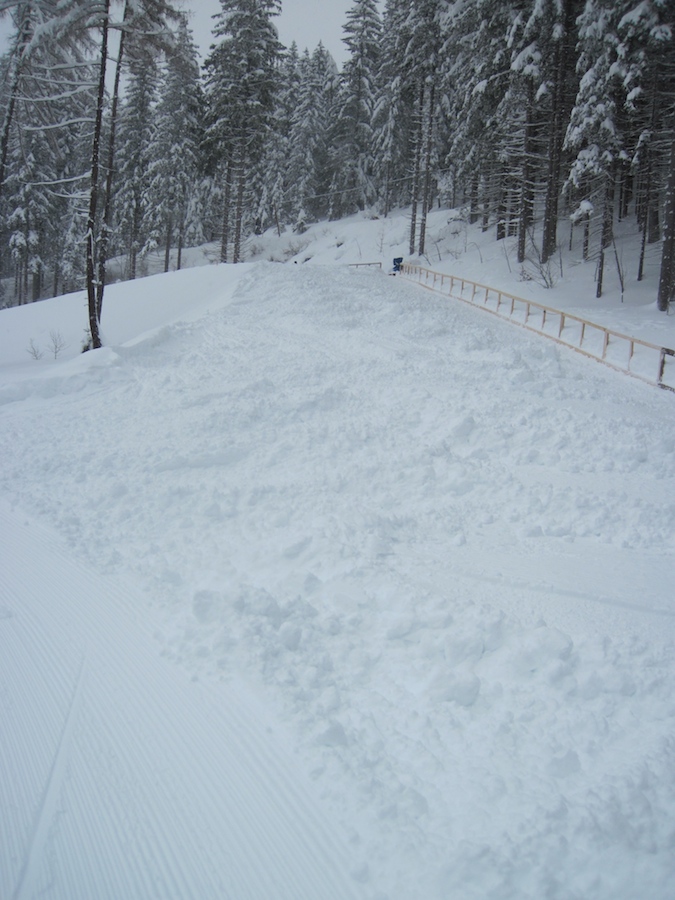 One of the hills on Toblach's 5 k course during a rebuild process because of abundant snow. (Photo: Gerry Furseth)