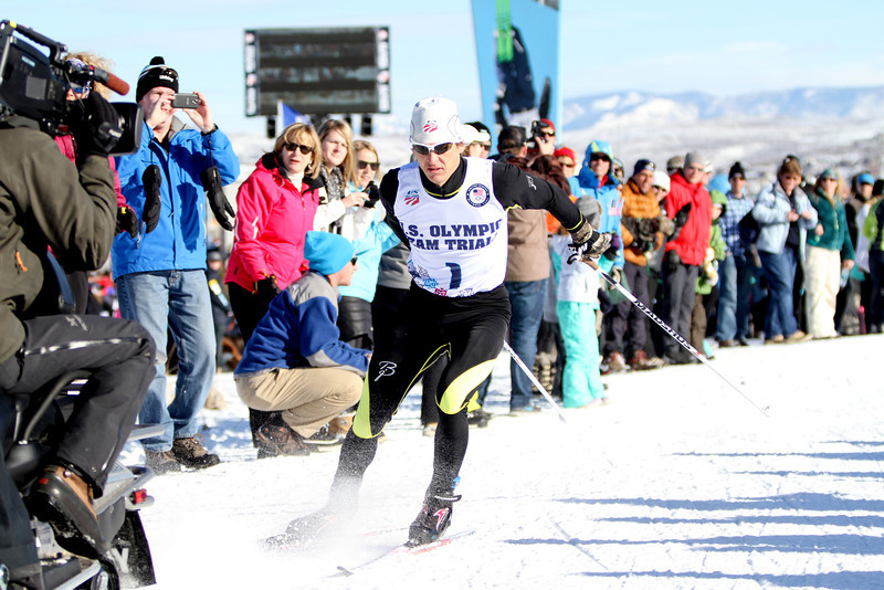 Todd Lodwick in the 2014 Olympic Team Trials for Nordic Combined at Utah Olympic Park, Park City Cross Country. Lodwick suffered an injury in France and is now going through rehab in Park City, Ut. (Photo: Sarah Brunson/U.S. Ski Team)