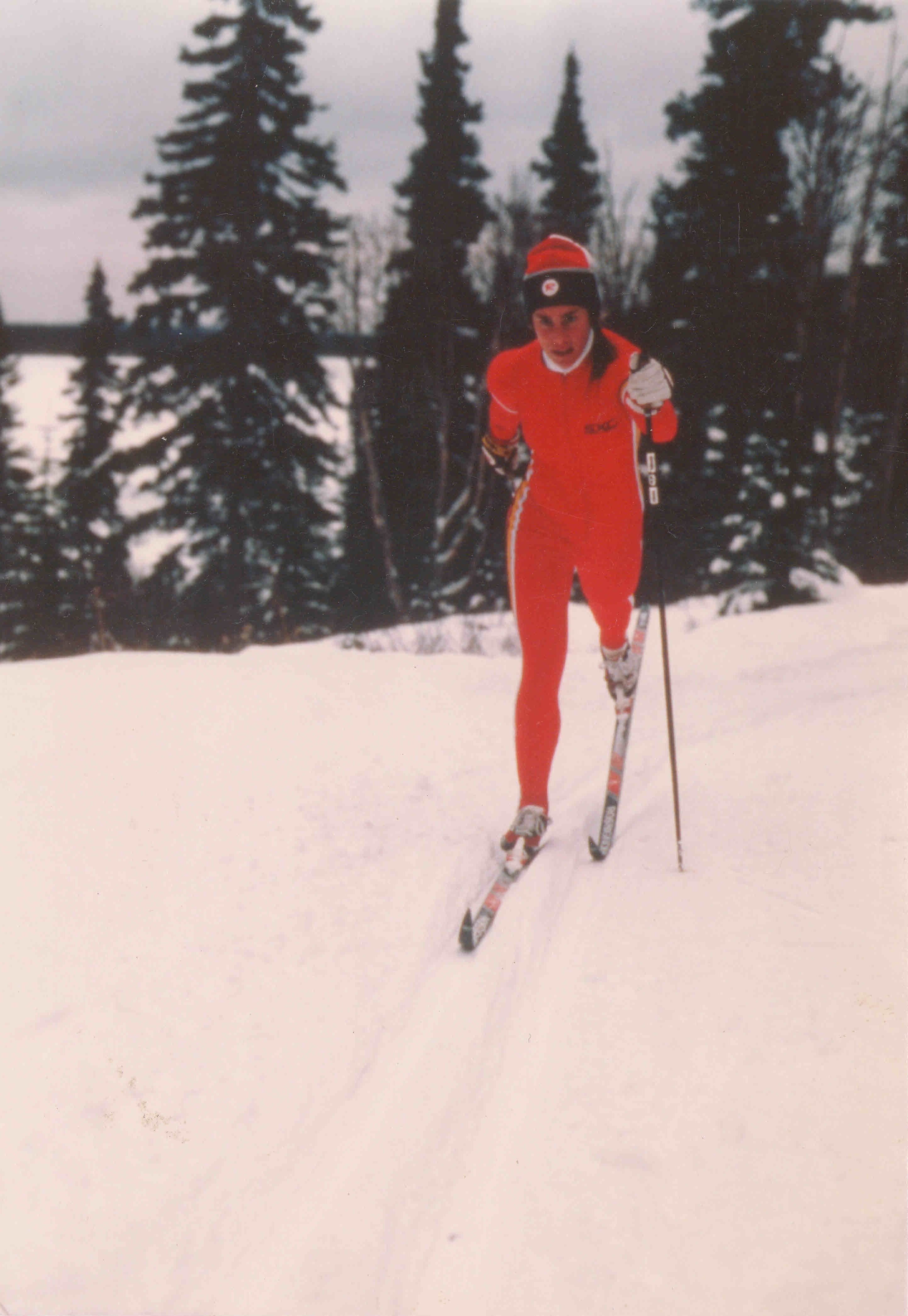 Pam Weiss skiing in the 1980's. Courtesy photo.