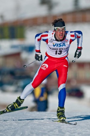 Ben Saxton (SMST2) skiing to second place in the freestyle sprint at the 2014 U.S. Cross Country Championships. (Photo: http://bertboyer.zenfolio.com) All proceeds from photo sales will be directly donated to NNF.