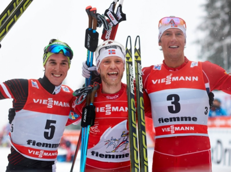 Podium of the Tour de Ski.  Photo: Fischer/Nordic Focus