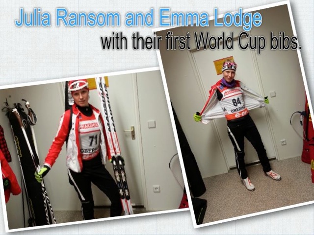 She's come a long way:  Ransom and teammate Emma Lodge with their first World Cup bibs back in January 2014. (Photo: Roddy Ward/Eat Sleep Train)