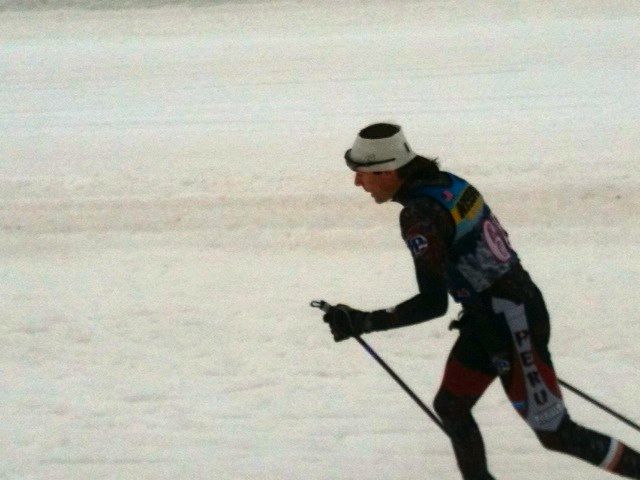 Mike Wynn of Peru Nordic in the Henry Eldridge 7.8 k classic race on Jan. 11 at the Olympic Jumping Complex in Lake Placid, N.Y. (Photo: Laurel Minde)