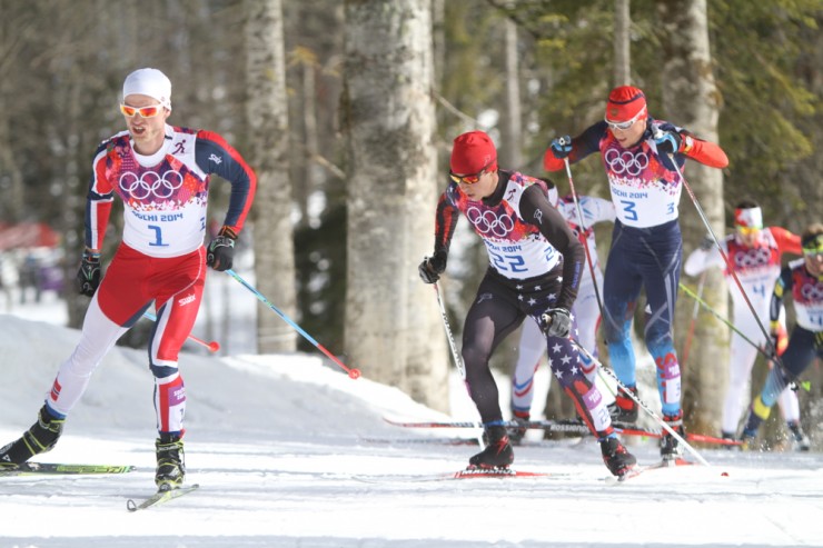 Hoffman tracking Martin Johnsrud Sundby of Norway.