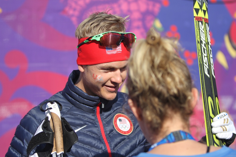 U.S. skier Erik Bjornsen after his relay leg.
