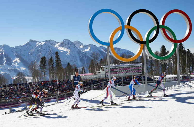 The women's 15 k skiathlon  cross-country at the XXII Winter Games in Sochi, Russia. (Photo: Fischer/NordicFocus)