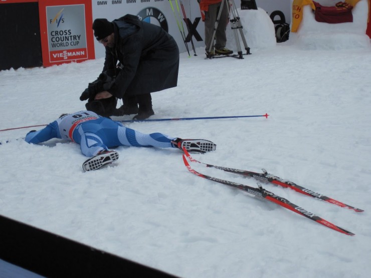 Finland’s 22-year-old Iivo Niskanen after finishing a career-best in eighth in the Toblach World Cup 15 k classic individual start on Saturday. (Photo: Peggy Hung)
