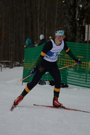 UVM's Linda Danvind-Malm races in the 5k Freestyle event at the UVM Carnival/ Eastern Cup; her second victory of the weekend