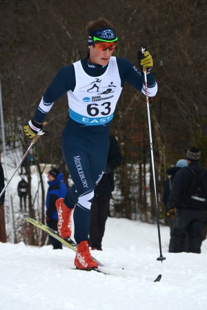 Middlebury's Ben Lustgarten stomps the field with a 50-second victory in the 10km classic