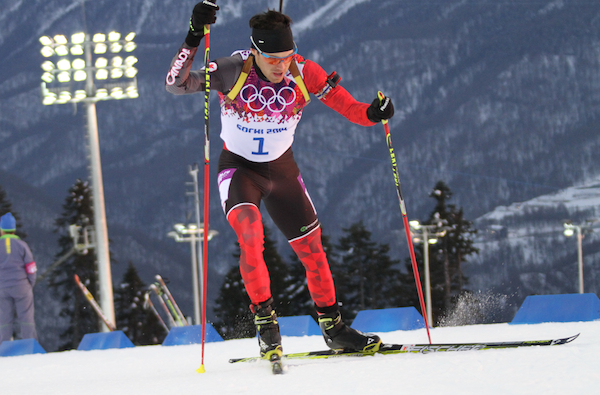Nathan Smith of Canada finished 13th in the first Olympic race of his career.