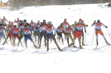 Men's start, 2014 Birkie.  Photo: American Birkebeiner Foundation