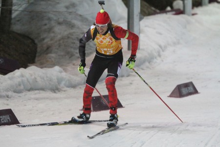 Brendan Green racing at the 2014 Olympics in Sochi, Russia.