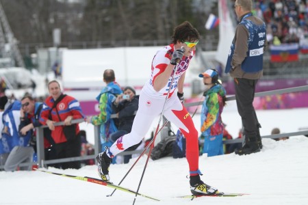 Canadian Alex Harvey racing earlier at the Olympic Games.