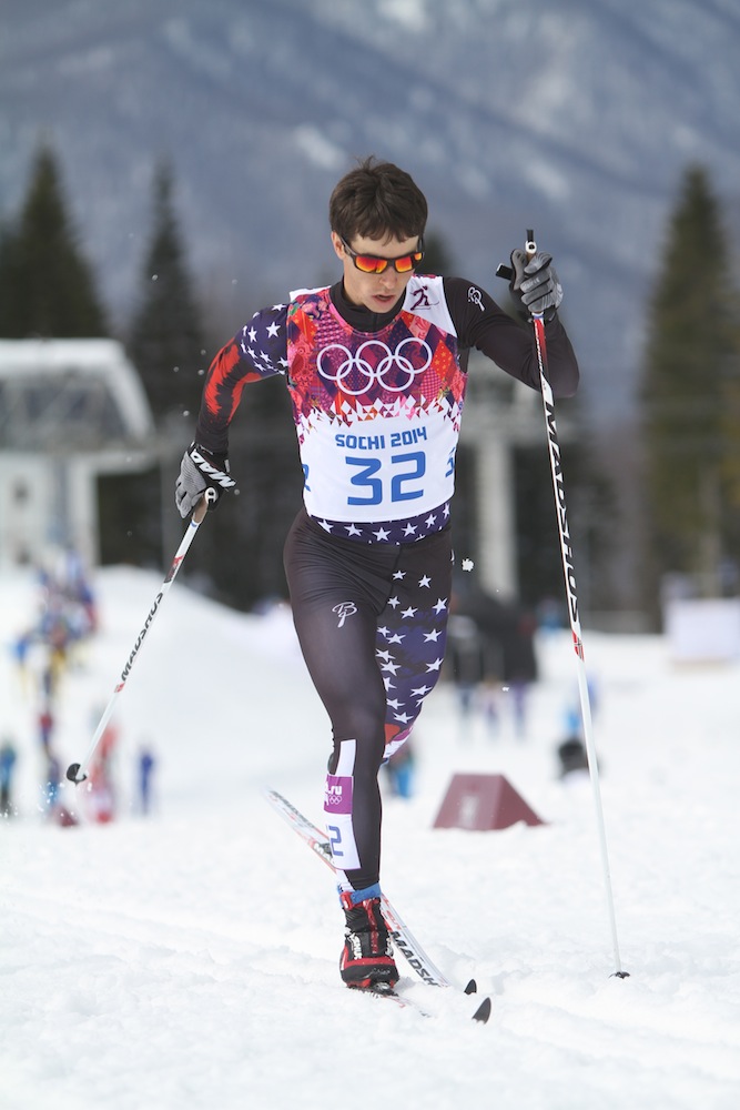 Noah Hoffman raced to 31st place to lead the U.S. men today.