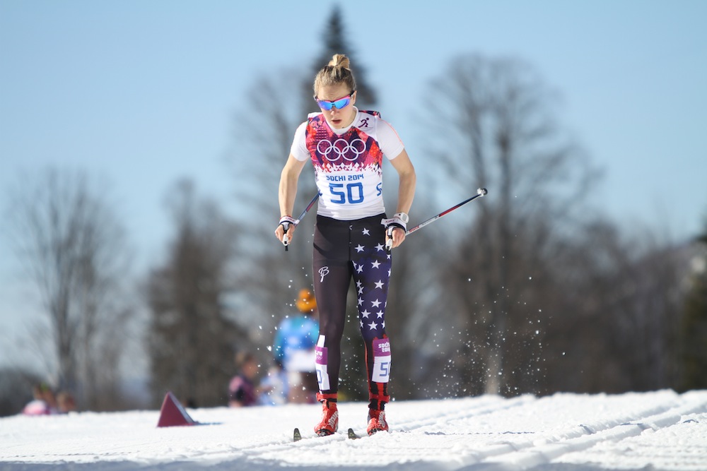 Ida Sargent (U.S. Ski Team) on her way to 34th in Thursday's 10 k classic individual start at the 2014 Olympics in Sochi, Russia.