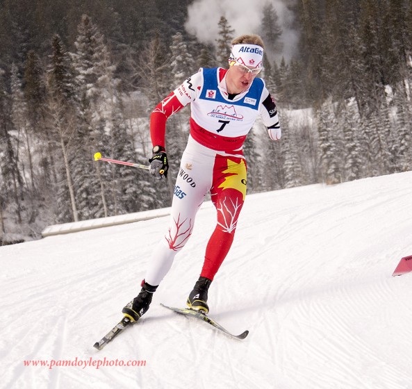 Canadian World Cup Veteran Mark Arenz in the Standing Division Sprint at Canmore. (Photo Courtesy Pam Doyle)