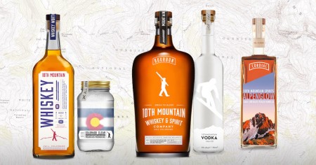 The 10th Mountain Whiskey & Spirit Company's lineup (Photo: 970 Designs)