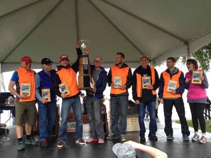 Brian Gregg (l) with his Boundary Bay team, which won its fourth-straight Ski to Sea title on May 25. (Photo: Brian Gregg/Facebook) https://www.facebook.com/photo.php?fbid=10202976820959831&set=a.1734034989031.2090232.1183237201&type=1&theater