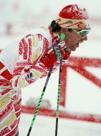 Canada's Yves Bilodeau at the 1992 Albertville Olympic winter Games. (CP PHOTO/COA/Ted Grant)