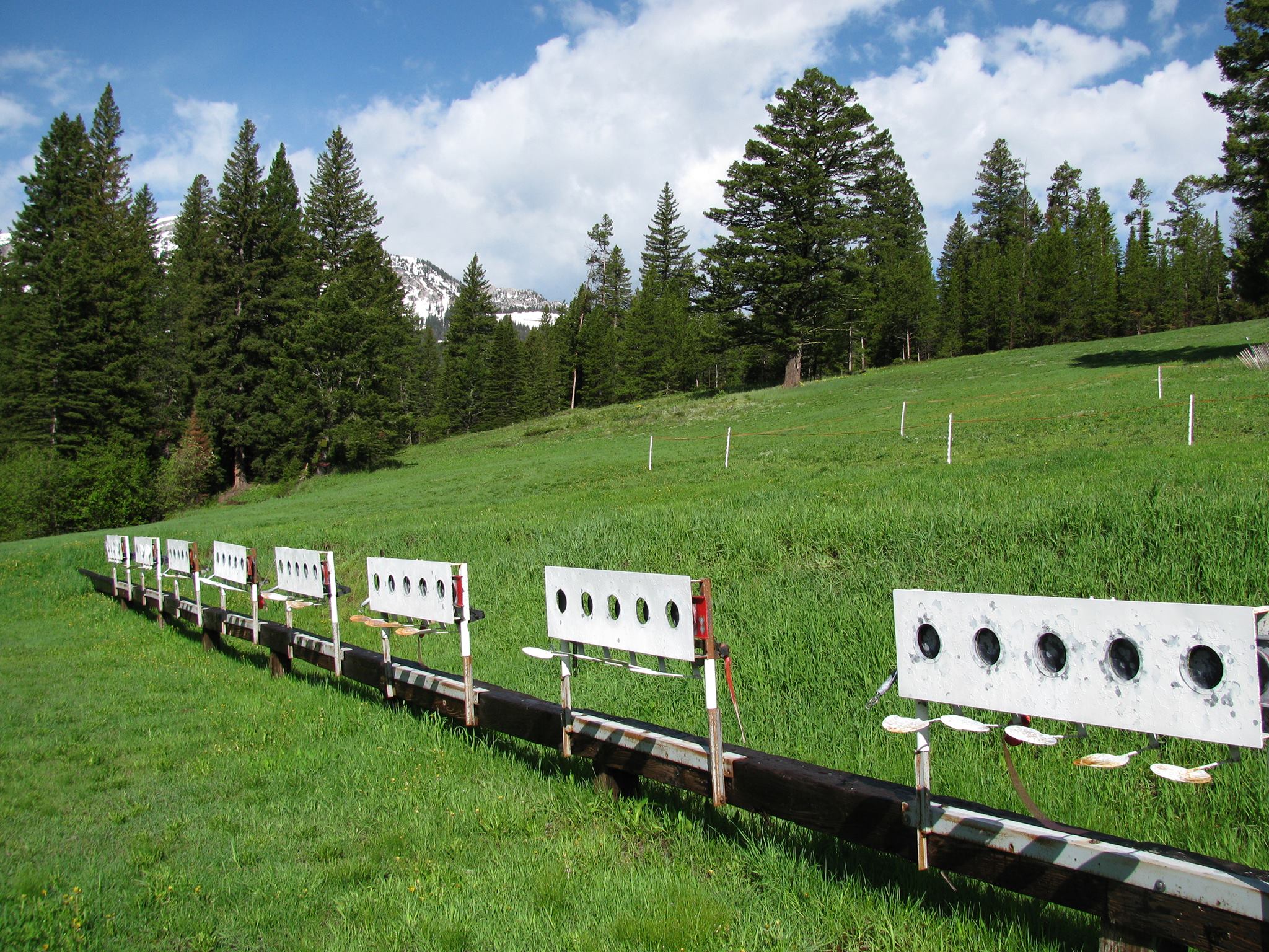 The biathlon range at Bohart Ranch in Bozeman, Mont. was installed in 1989 at the hight of the sport in the small mountain town. The Bridger Biathlon Club is attempting to bring Biathlon back to Bozeman and is starting by installing new targets from Norway. (Photo: Bridger Biathlon Club) 