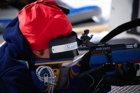 Alex Love prepares his rifle while training in West Yellowstone, Mont. in 2013. Love is one of the junior athletes who will train with the Bridger Biathlon Club in the fall of 2014. (Photo: Bridger Biathlon Club)  