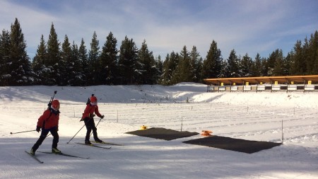 Alex Love and Ben Sites train in West Yellowstone with the founders of the Bridger Biathlon Club in 2013. They are two of 45 potential athletes for the new ski club. (Photo: Bridger Biathlon Club) 