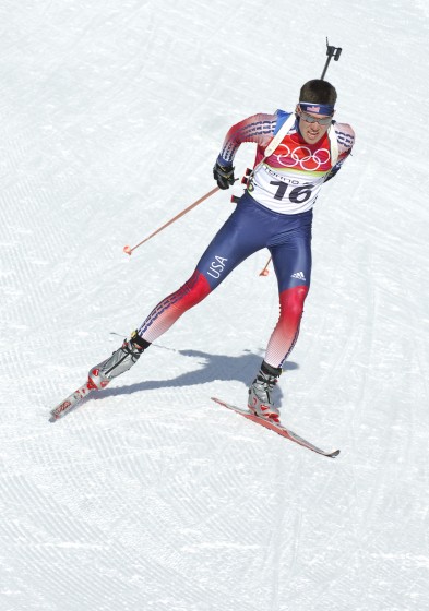 Brian Olsen, at age 22, competing in a test race at the 2006 Olympics in Torino. Now retired as from racing, he is an athlete representative both to USBA's board and to the USOC's Athletes' Advisory Council.