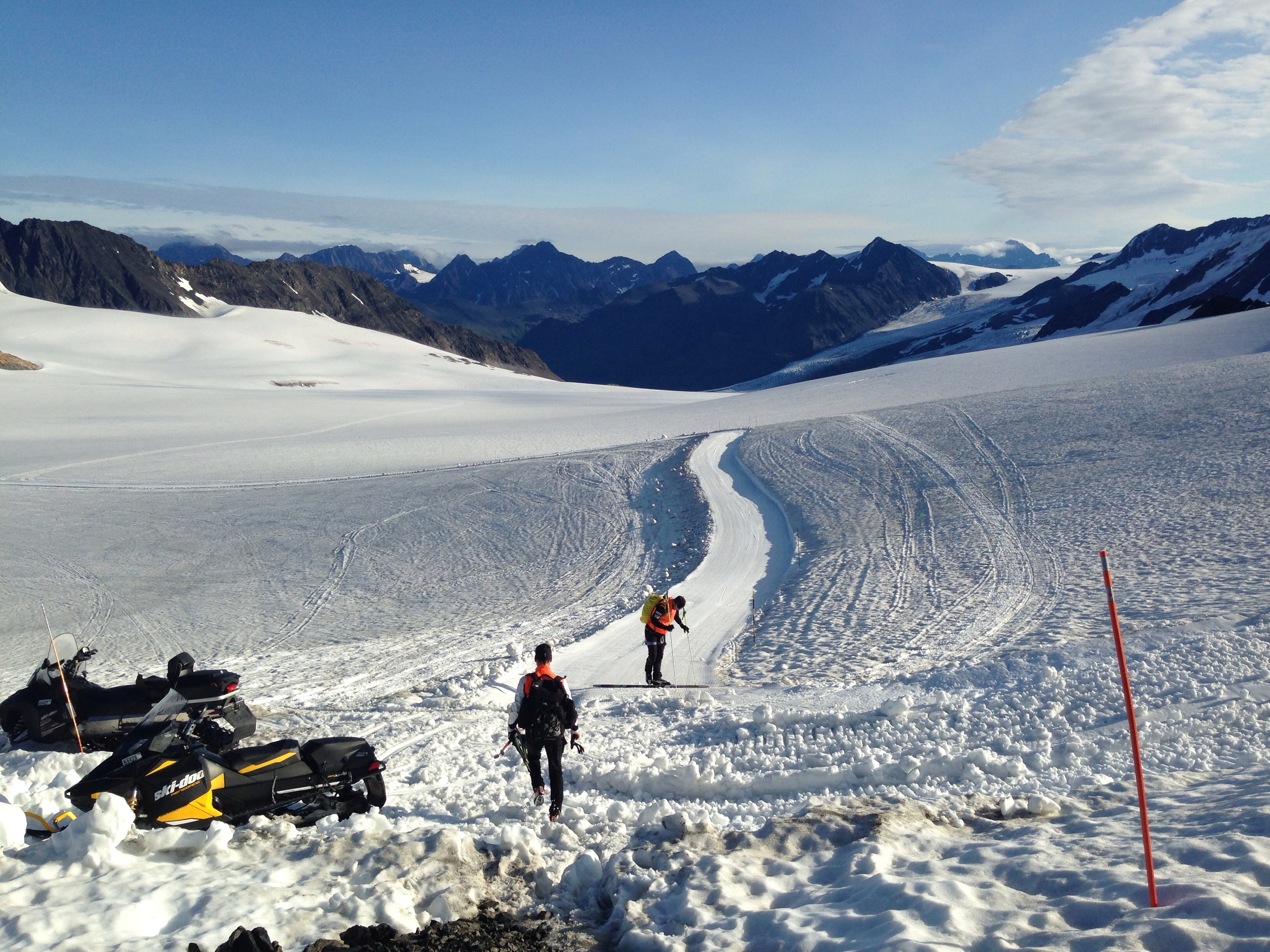 Alaska's Eagle Glacier served as the location for second week of the 2014 'Man Camp.' The camp was a joint effort by the U.S. Ski Team and Alaska Pacific University to create a high volume, intense period of training both on-snow and off. (Photo: Andy Newell) 