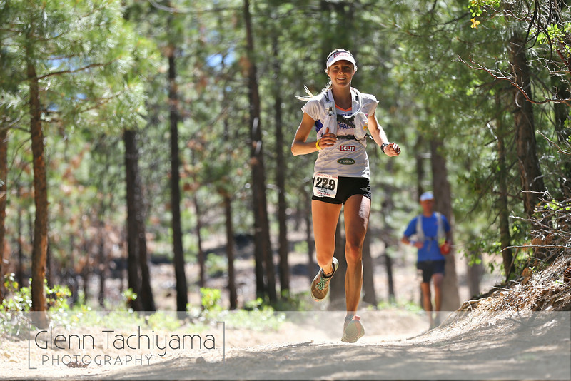 Stephanie Howe racing to victory in the 2014 Western States 100-mile. Howe took over the lead roughly 30 miles into the race and finished with a time of 18 hours 1 minute and 42 seconds. (Photo: Glenn Tachiyama) 