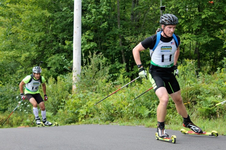 Men's 10 k sprint at the North American Rollerski Championships at the Ethan Allen Firing Range in Jericho, Vt.