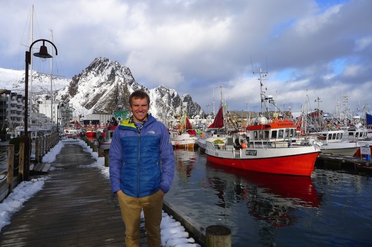 Devon Kershaw during a March trip to Lofoten, Norway, to visit Kristin Størmer-Steira's mother and brother. (Courtesy photo)