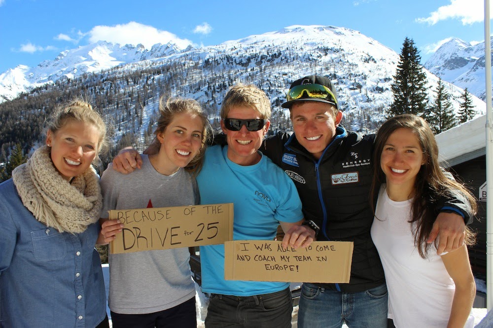 The Sun Valley Ski Education Foundation Gold Team with coach Colin Rodgers in Europe last season. "As the premier trip for skiing development, the World Junior Championships and U23 World Championships are crucial events to push skiing forward," NNF stated in a recent press release. (Photo: NNF)