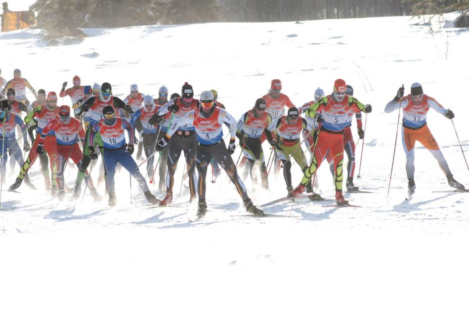 The view from the front of the pack at the 2014 American Birkebeiner (Photo: Kelly Randolph)