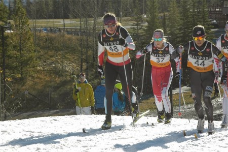 Alysson Marshall at the Frozen Thunder classic sprint on Oct. 24 in Canmore, Alberta. (Photo: Angus Cockney)