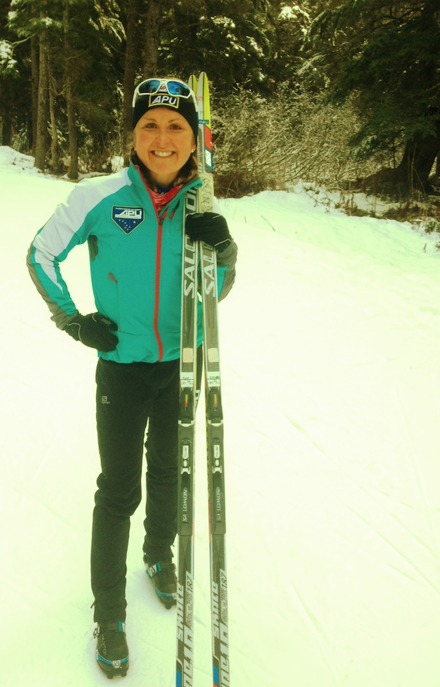 Holly Brooks post workout on the Girdwood trails on Tuesday. (Courtesy photo)