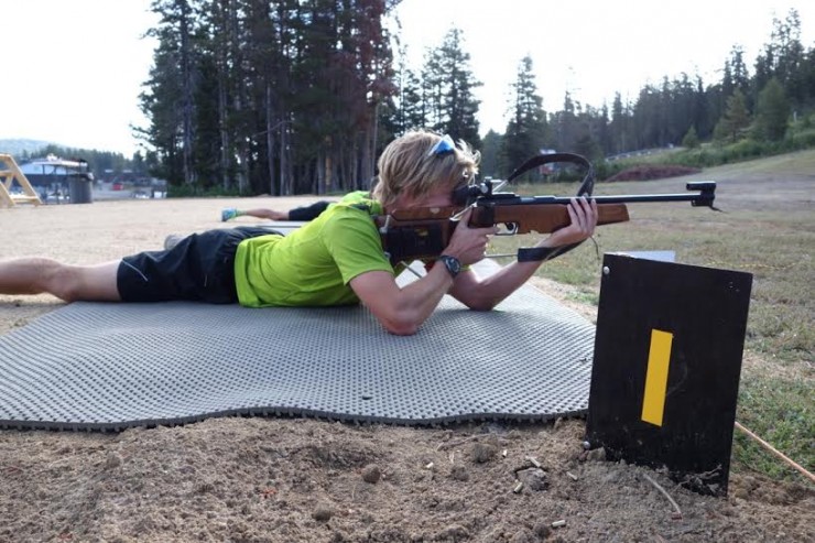 Johnson working on his shooting. Courtesy photo.