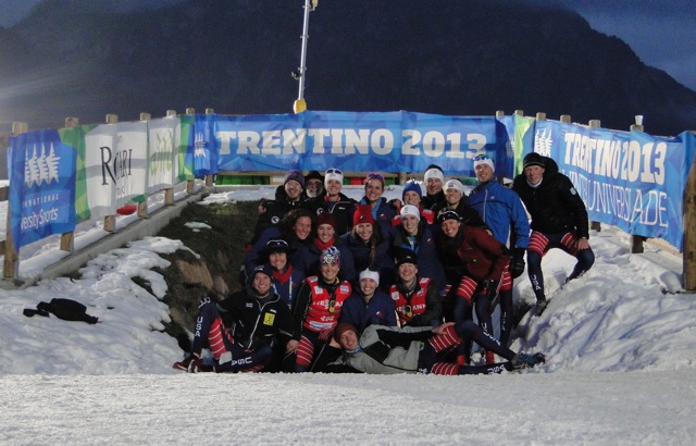 The University of Wyoming ski team at World University Games in Trentino, Italy, in December 2013. Photo: UW Ski Team.