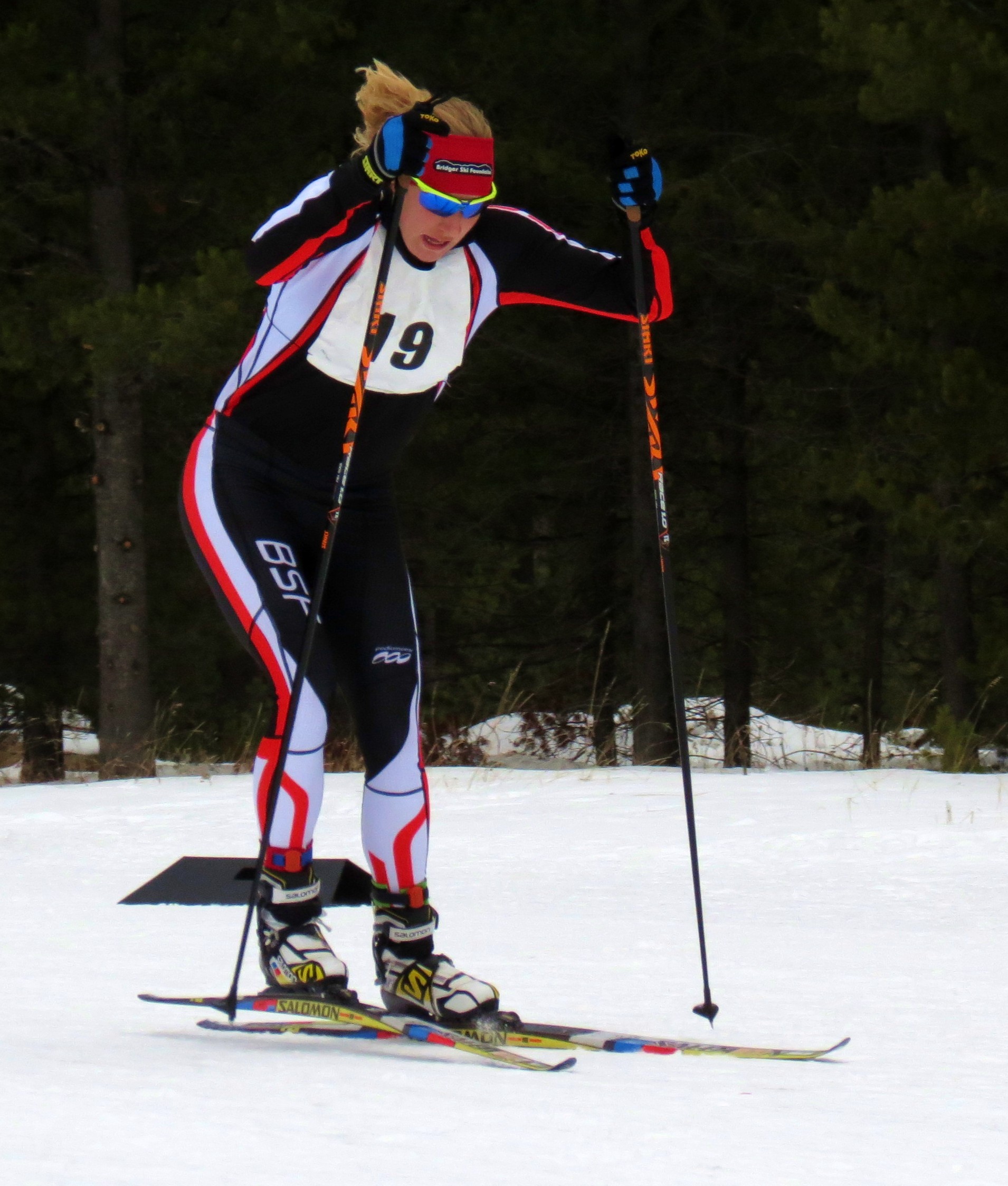 Jennie Bender (BSF) was the first American in Friday's SuperTour freestyle sprint in West Yellowstone, Mont. She finished the day 3rd overall.  