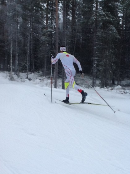 Alex Harvey training last week in Gällivare, Sweden. (Photo: Louis Bouchard)