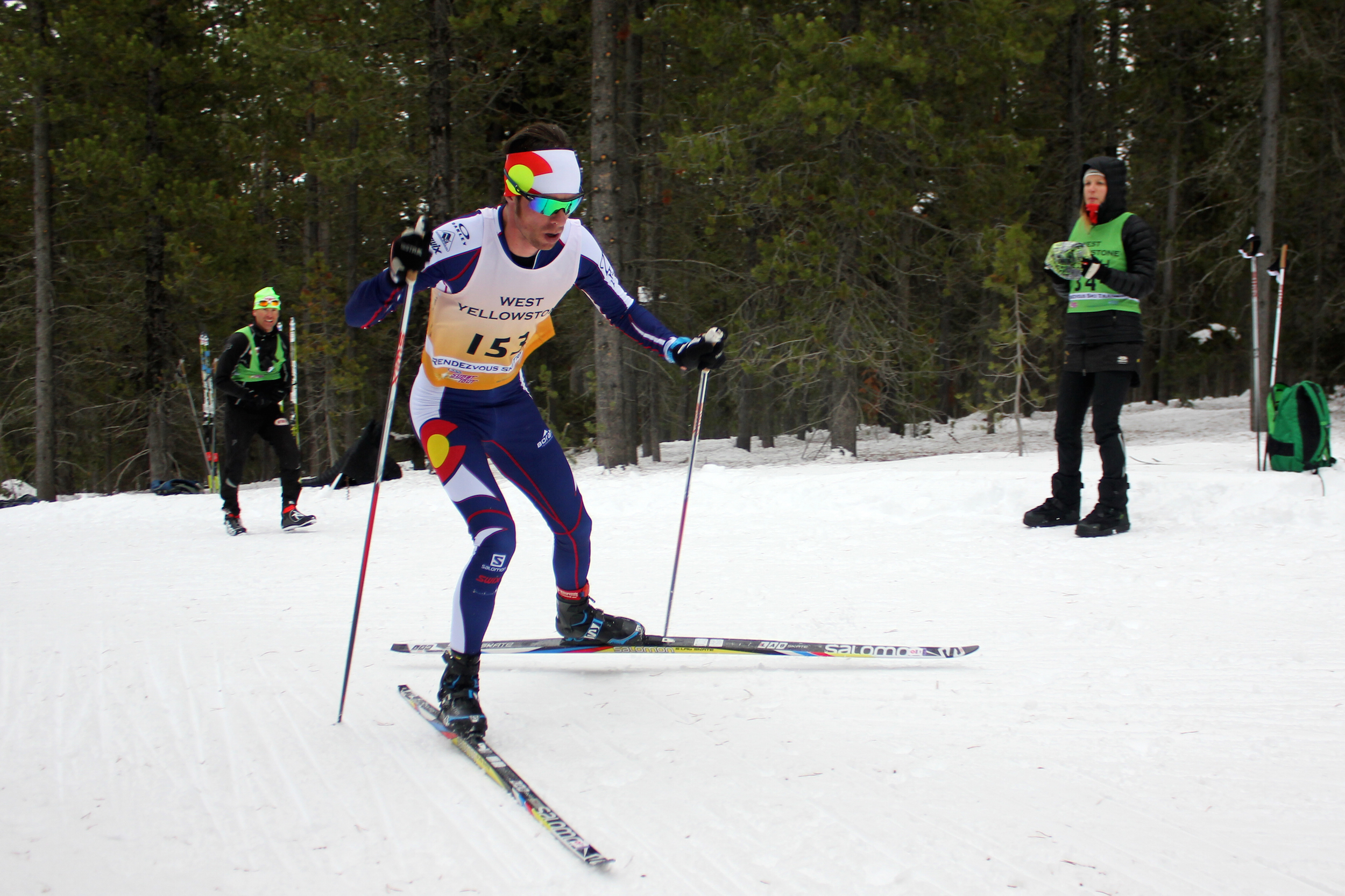 Tad Elliot (SSCV) progressed from 9th to 5th over the course of three laps in Saturday's SuperTour 15 k freestyle in West Yellowstone, Mont. 