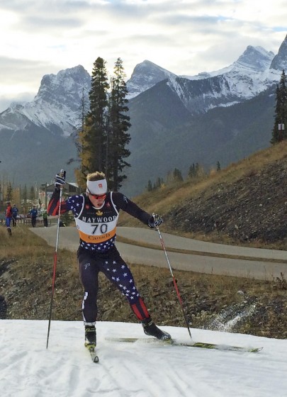 Kris Freeman racing to second in the 10.8 k Frozen Thunder skate race on Oct. 27 in Canmore, Alberta. (Courtesy photo)