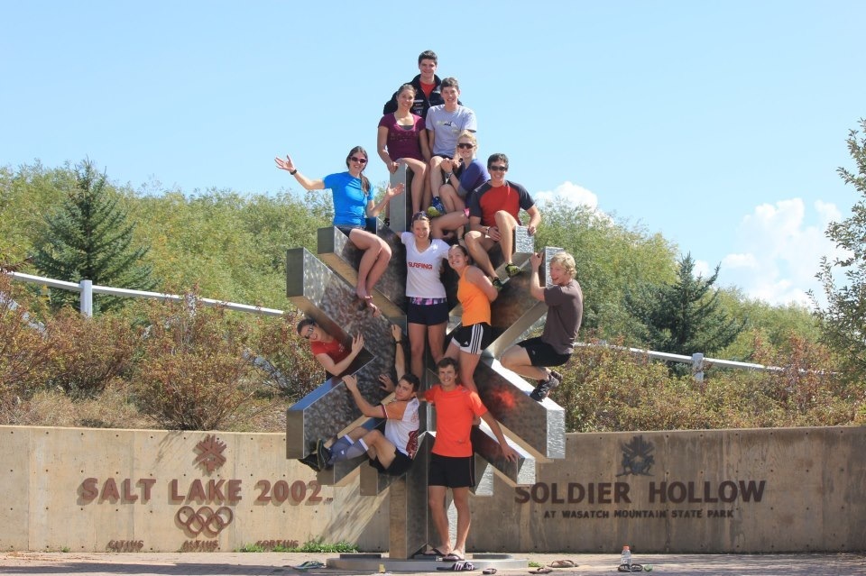The Rocky Mountain Racers crew after a training session in Soldier Hollow in 2012. (Courtesy photo)
