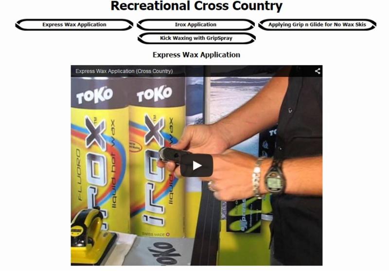 Toko recreational-ski waxing video
