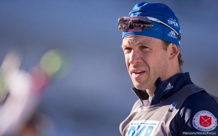Lowell Bailey (US Biathlon) placed 16th in the 10 k sprint on Friday at the IBU World Cup in Pokljuka, Slovenia. (Photo: USBA/Manzoni/NordicFocus) 