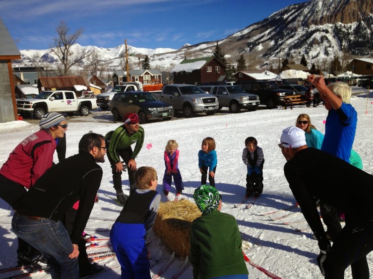 Murray Banks teaching and entertaining kids of all ages at the Crested Butte Thanksgiving Camp late last month in Colorado. (Photo: Clay Moseley)