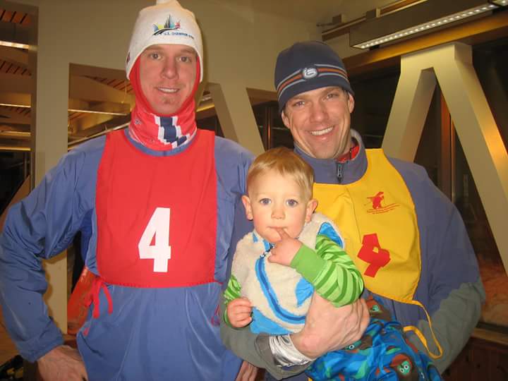 Lars Spurkland (l), Jan Spurkland (r), and Fischer Spurkland, Lar's nephew, at the Friends and Family Relay at Kincaid in 2012. (Photo: Megan Spurkland)
